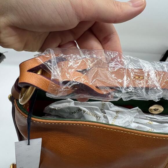 Dooney & Bourke Florentine Leather Twist Sac Shoulder Bag Natural - Picture 16 of 16